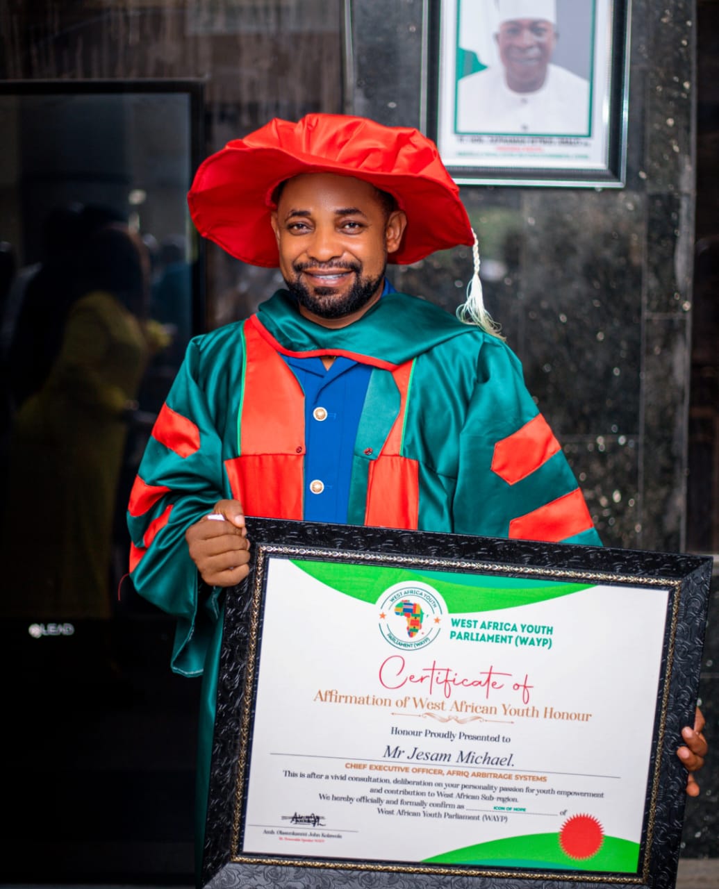 Jesam Micheal Bags Pan African Awards, Charges African Youths On Productivity, Innovation, Self Dependance
