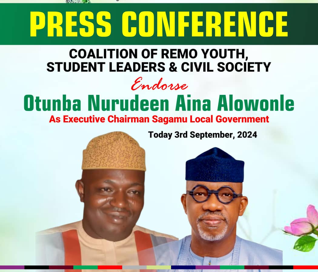 Remo Youth Leaders, Students, Civil Societies Endorse Alowonle For Sagamu Council Chairman
