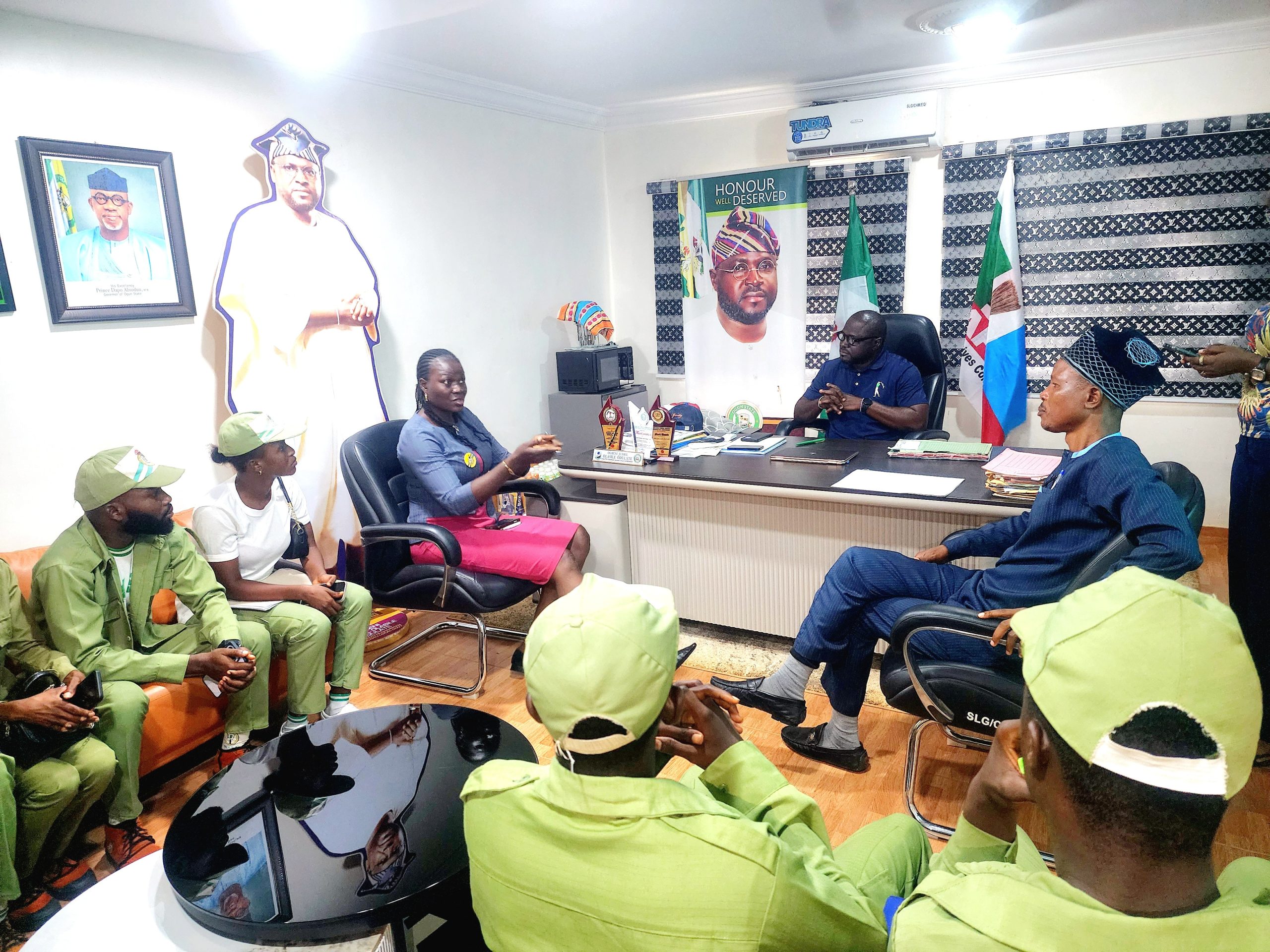 NYSC LGI Pays Courtesy Visit To Sagamu Local Government Chairman