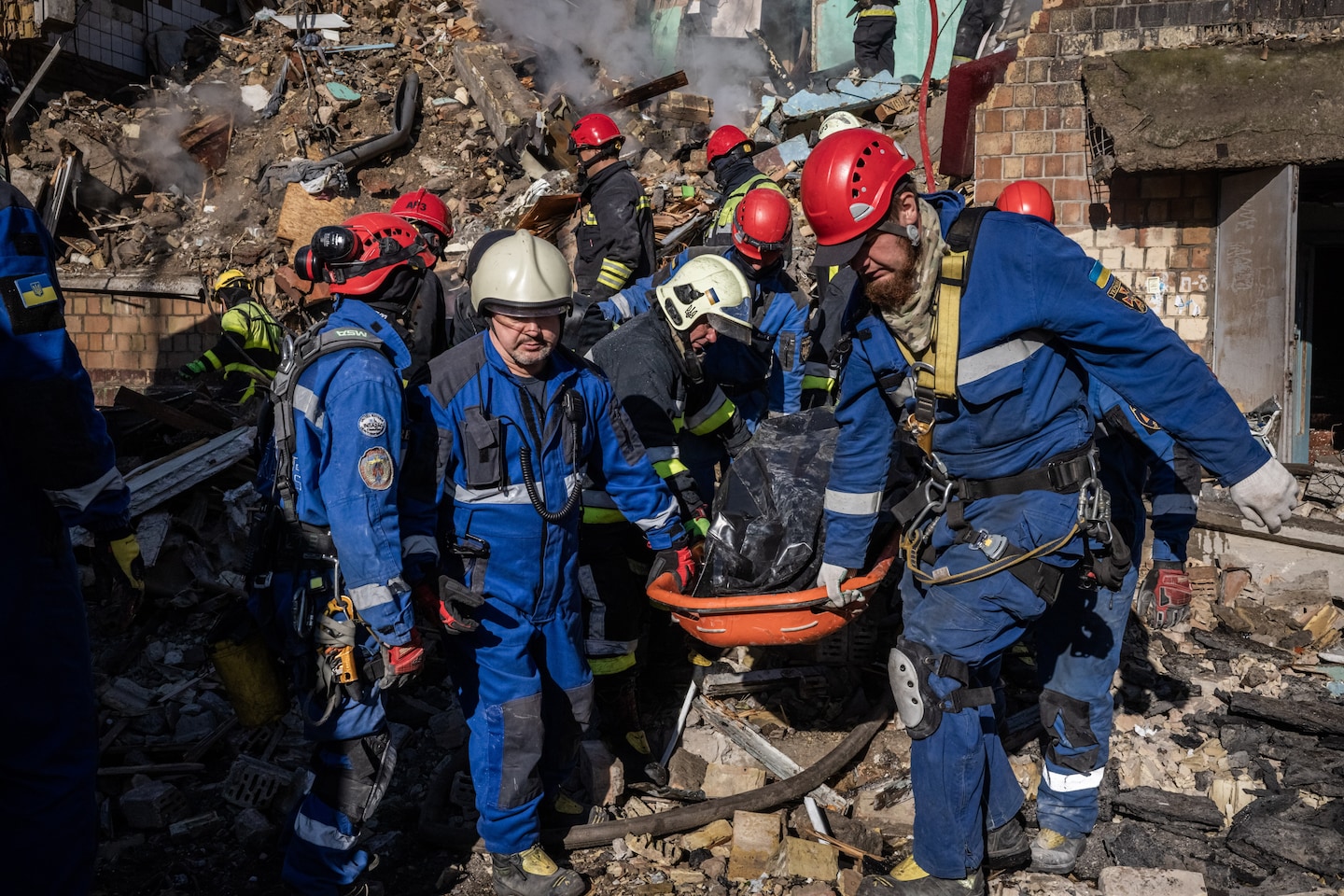 Eight People Unaccounted For After Russian Strike On Kyiv
